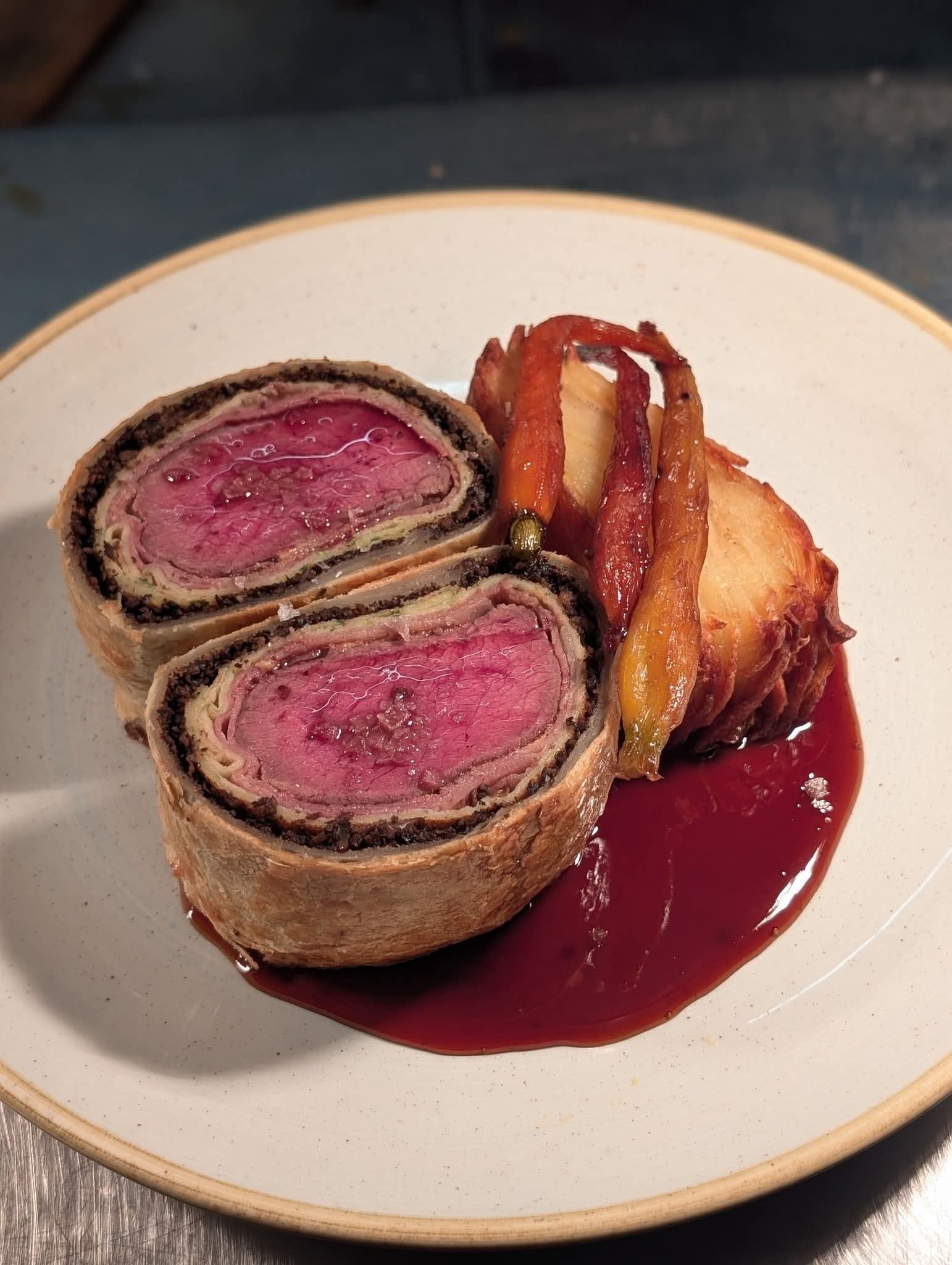 Loaded burger close-up