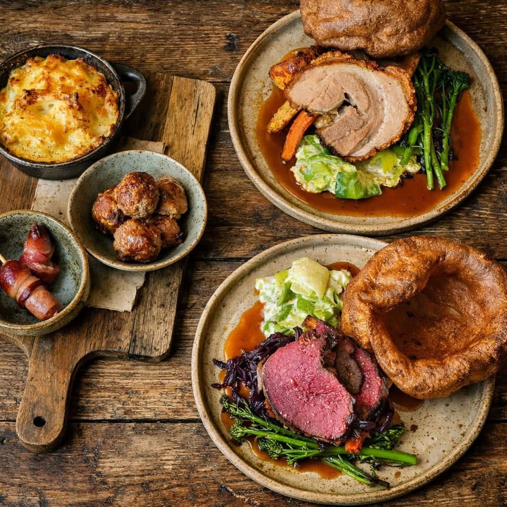 Burger and fries food photography